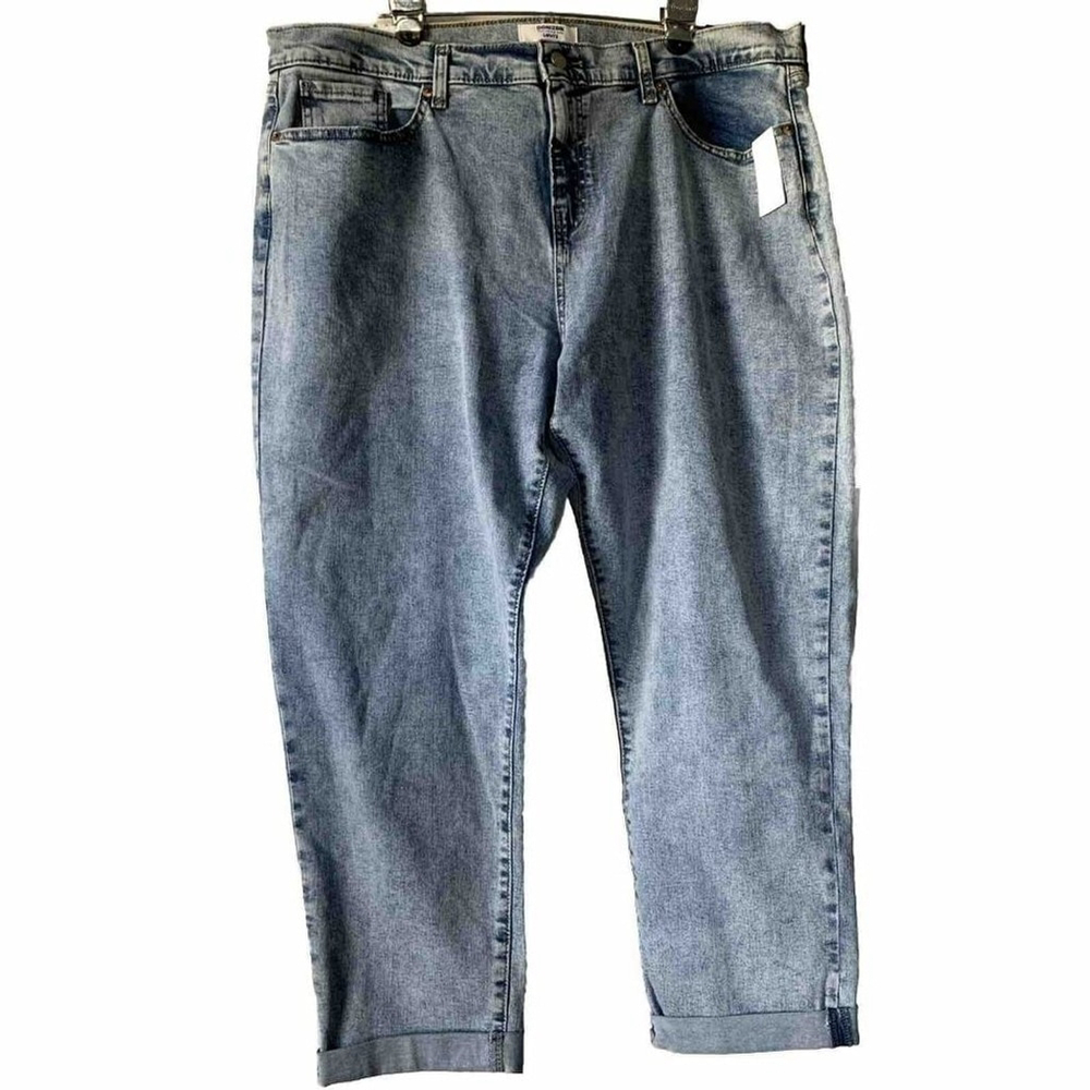 DENIZEN from Levi's Women's Mid-Rise Cropped Boyfriend Blue Jeans Size 6 defect